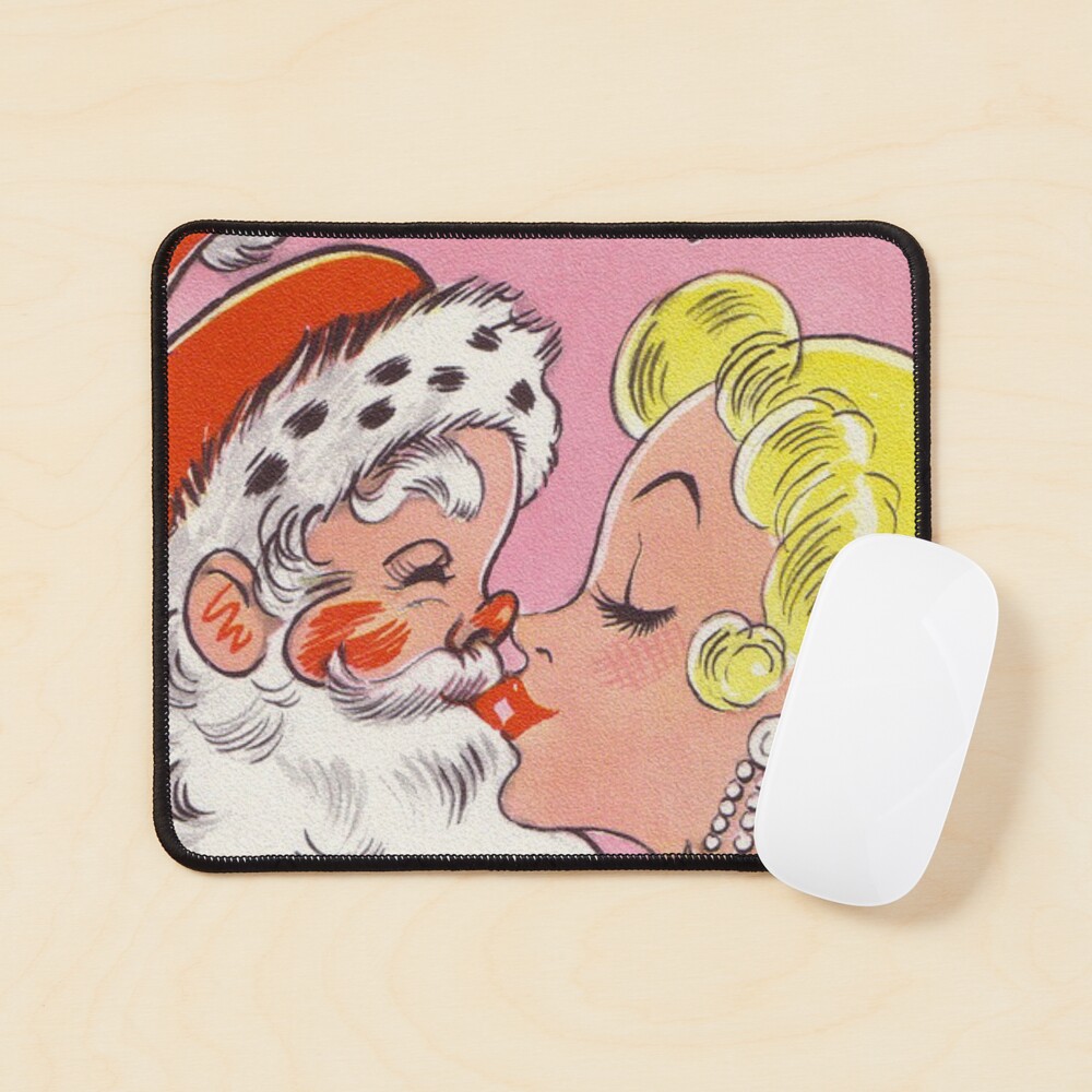 Vintage Merry Kissmus! Mouse Pad