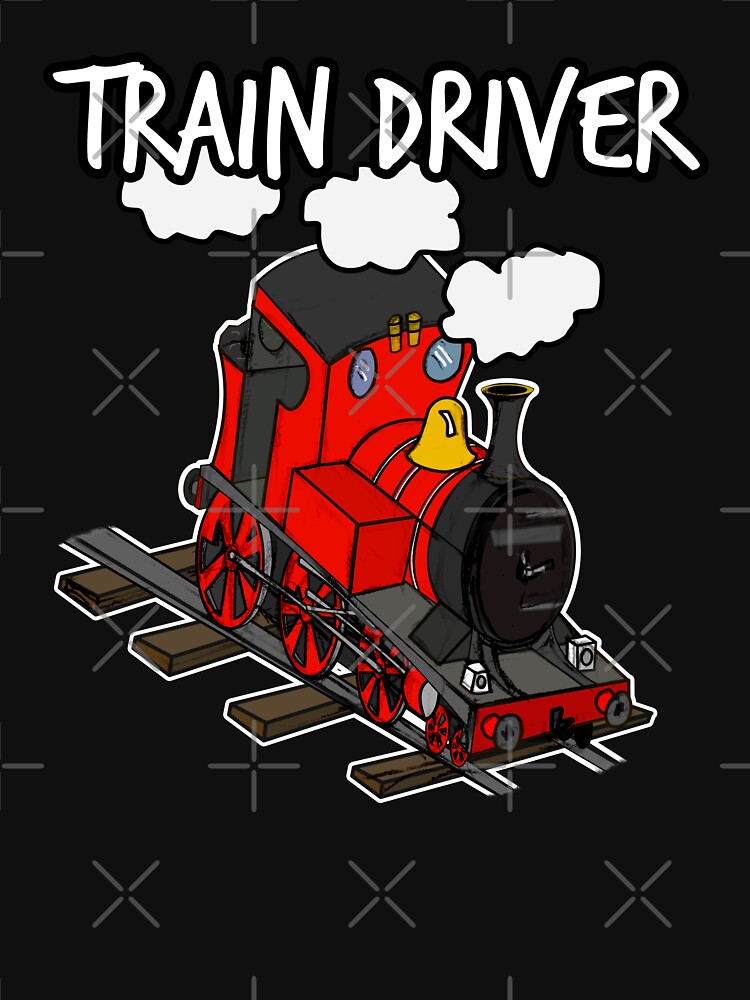 Train Driver Steam Locomotive Rail Enthusiasts (Red) by doodlerob