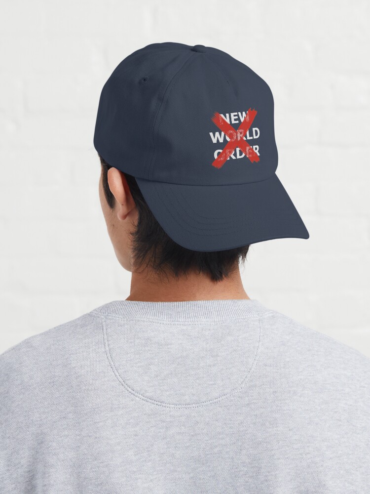 Alternate view of NO NEW WORLD ORDER (on dark) Cap