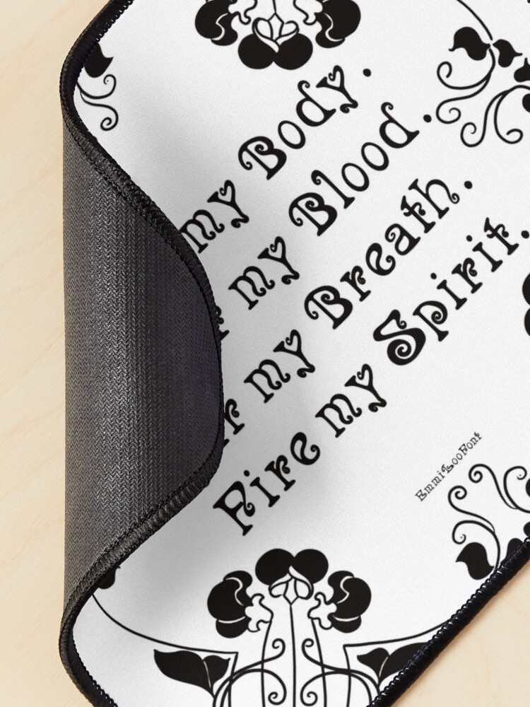 Alternate view of Elements Wicca Chant Quote in Black Mouse Pad