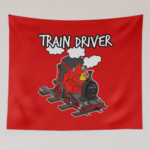 Item preview, Train Driver Steam Locomotive Rail Enthusiasts (Red) designed and sold by doodlerob.