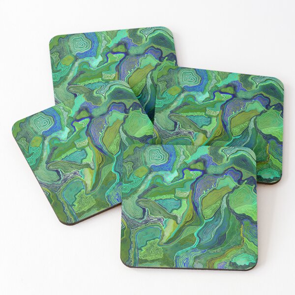 Item preview, Green Topographic Abstract designed and sold by thepinkwoobie.