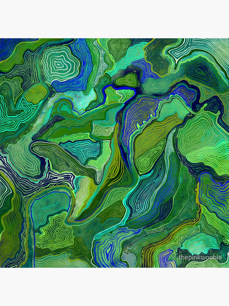 Green Topographic Abstract by thepinkwoobie