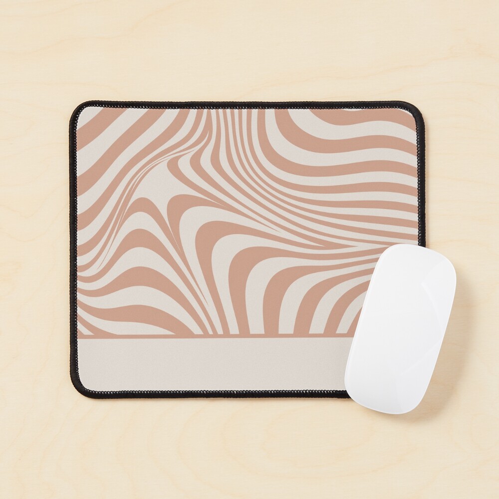 Pattern beige and white wavy Mouse Pad