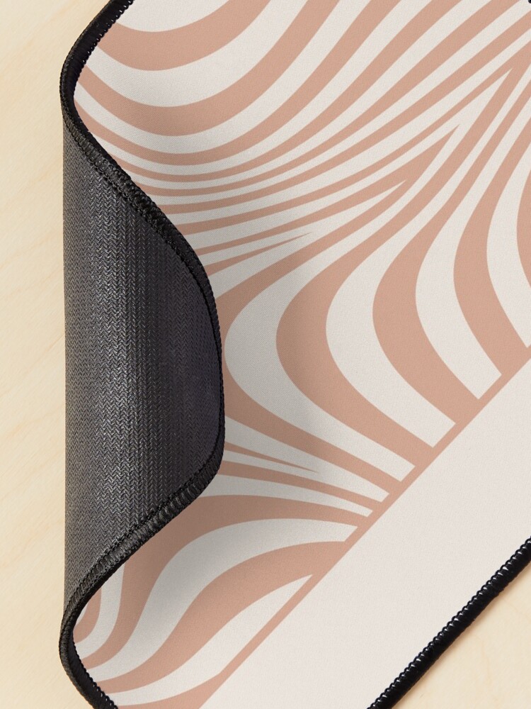 Alternate view of Pattern beige and white wavy Mouse Pad