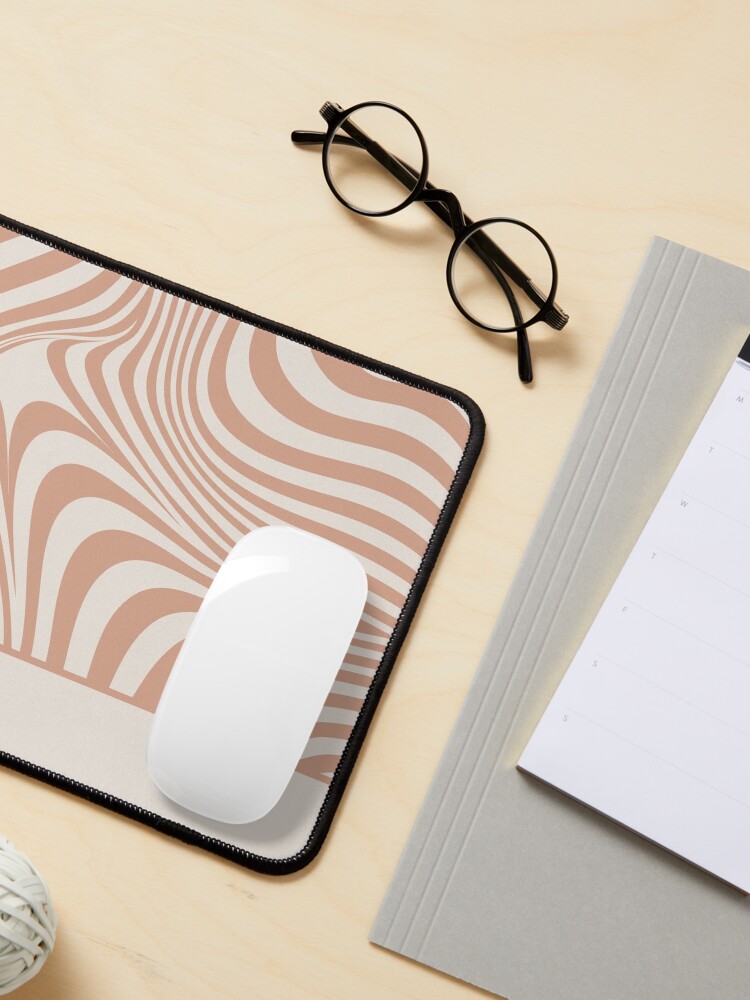Alternate view of Pattern beige and white wavy Mouse Pad