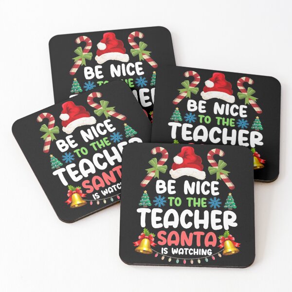 Item preview, Teacher Christmas - Be Nice To The Teacher Santa is Watching - Funny Christmas Gift Idea designed and sold by ohmier.