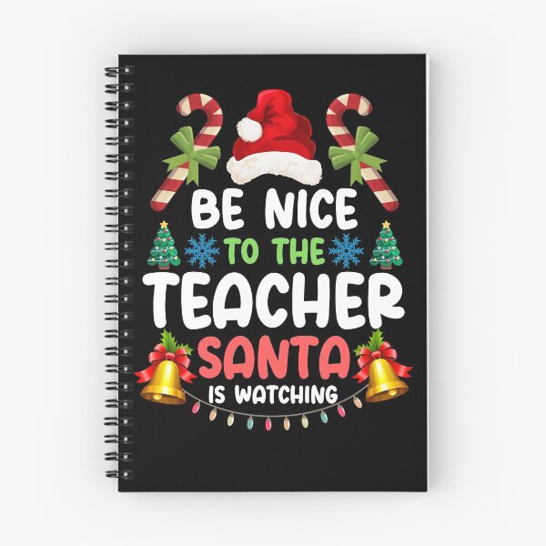 Item preview, Teacher Christmas - Be Nice To The Teacher Santa is Watching - Funny Christmas Gift Idea designed and sold by ohmier.