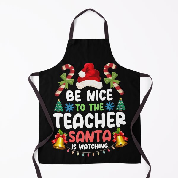 Item preview, Teacher Christmas - Be Nice To The Teacher Santa is Watching - Funny Christmas Gift Idea designed and sold by ohmier.