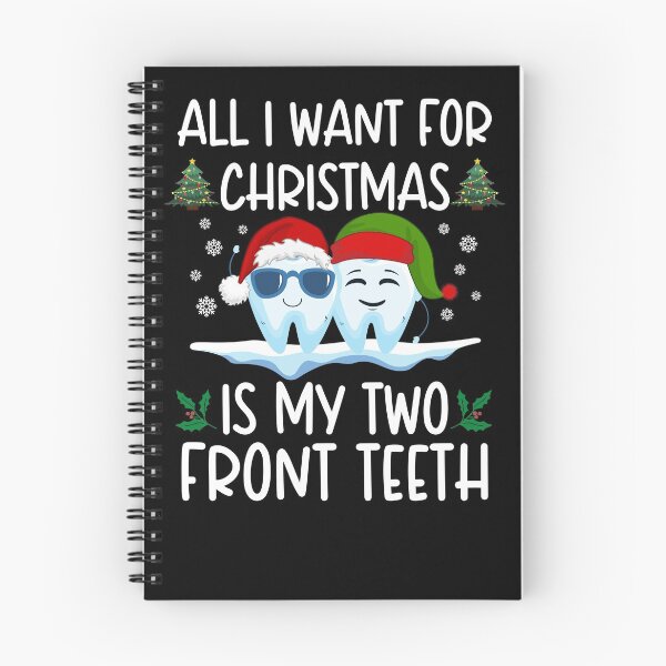 Aperçu de l'œuvre Tout ce que je veux pour Noël, ce sont mes deux dents de devant – Idée de cadeau de Noël amusante créée et vendue par ohmier.
