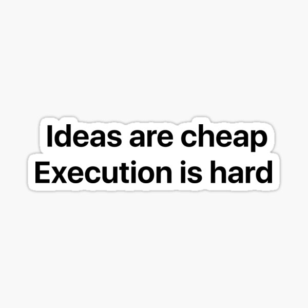 Item preview, Ideas are cheap Founder  designed and sold by startupx.