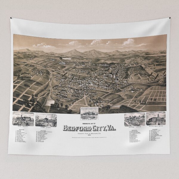 Item preview, Bedford - Virginia - 1891 designed and sold by paulrommer.