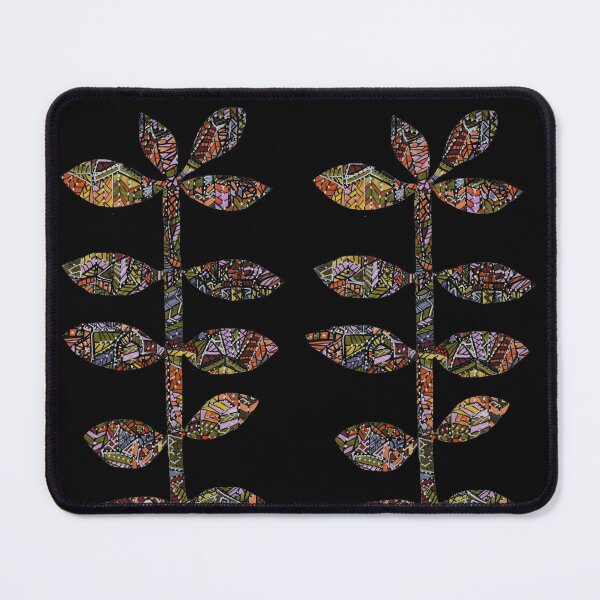Item preview, 70s retro leaves black designed and sold by ZjalDesign.