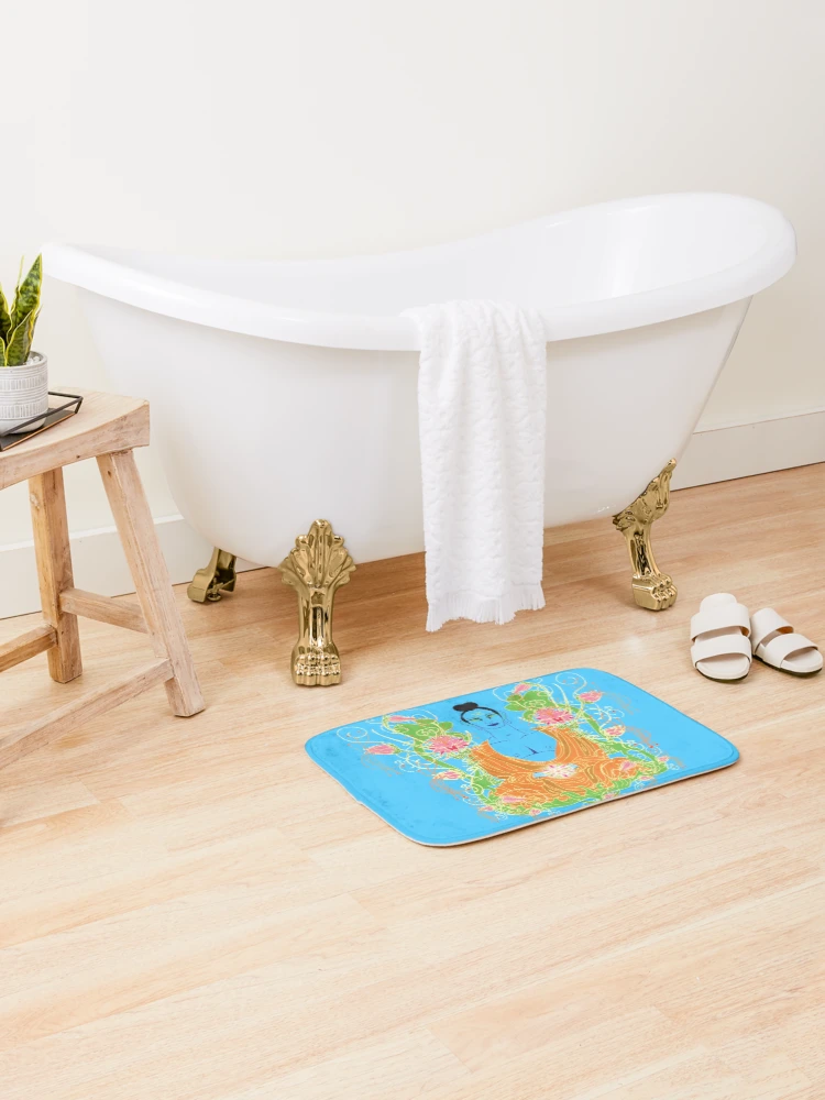 Thumbnail 2 of 6, Bath Mat, lotus designed and sold by InfinitePathArt.