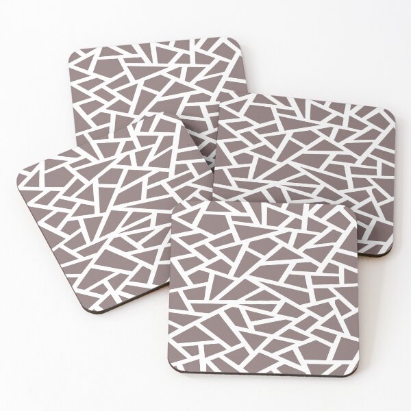 Item preview, Looking Shattered White Line Geometric Abstract designed and sold by taiche.