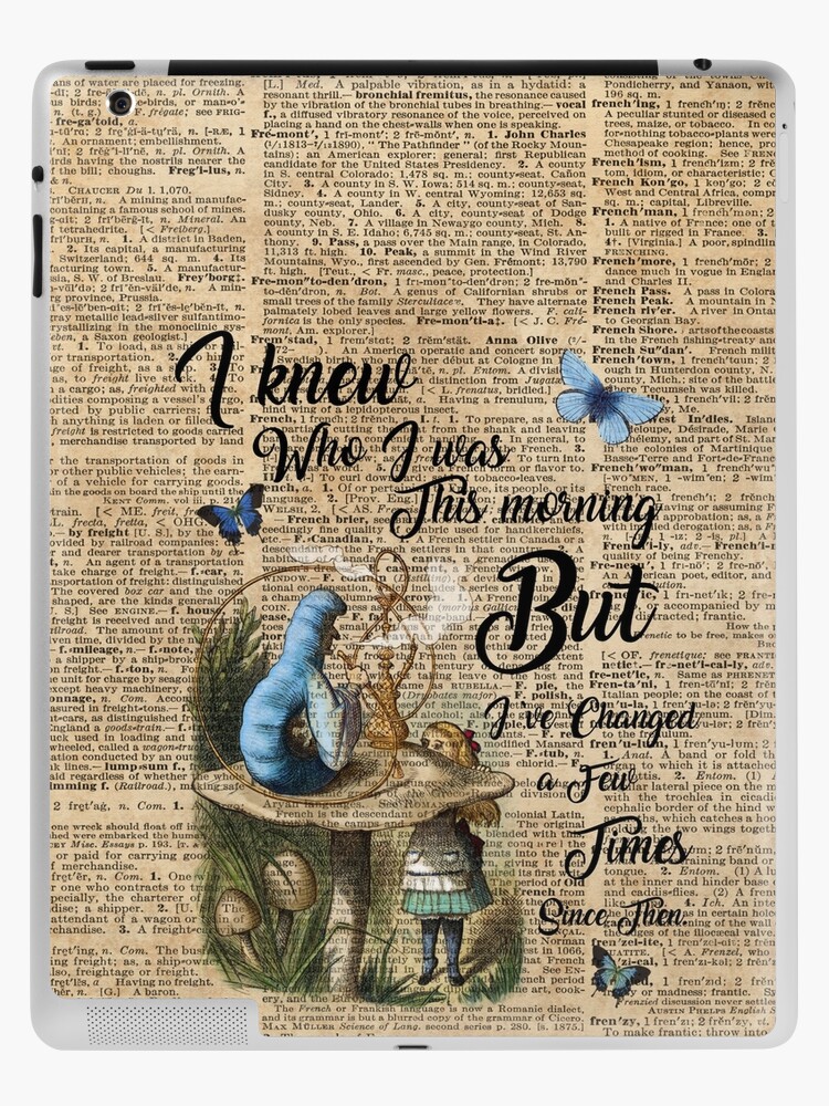 Alice in Wonderland Quotes Dictionary Art Print, Alice in