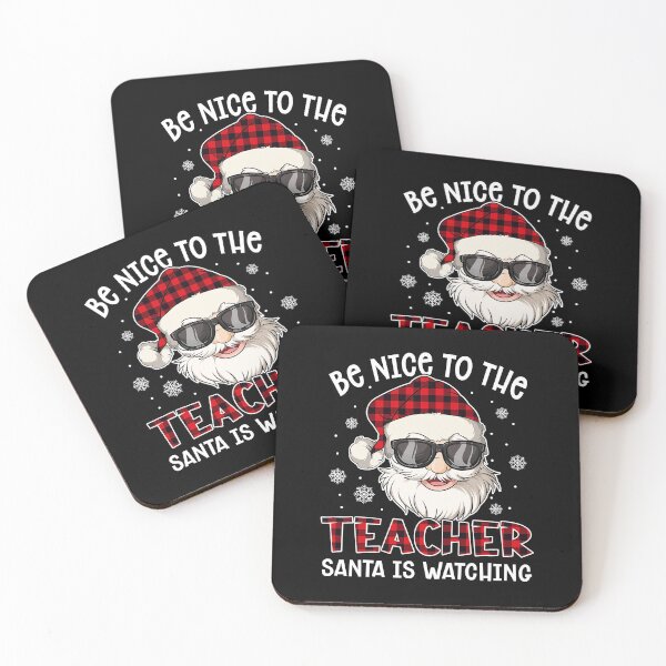 Item preview, Be Nice To The Teacher Santa Is Watching Christmas T-Shirt designed and sold by BartonRich.