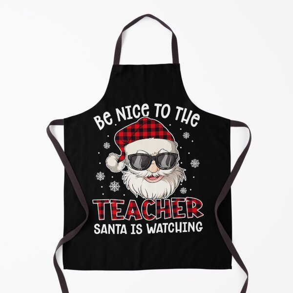 Item preview, Be Nice To The Teacher Santa Is Watching Christmas T-Shirt designed and sold by BartonRich.