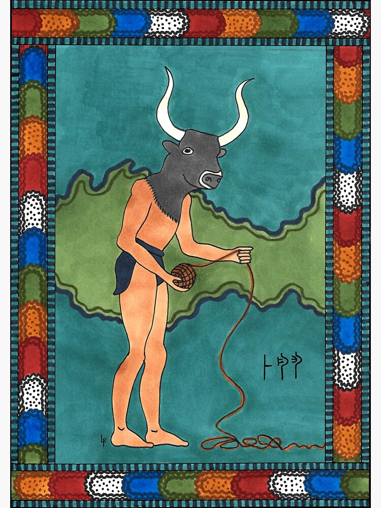 15 The Minotaur from The Minoan Tarot by MsLauraPerry