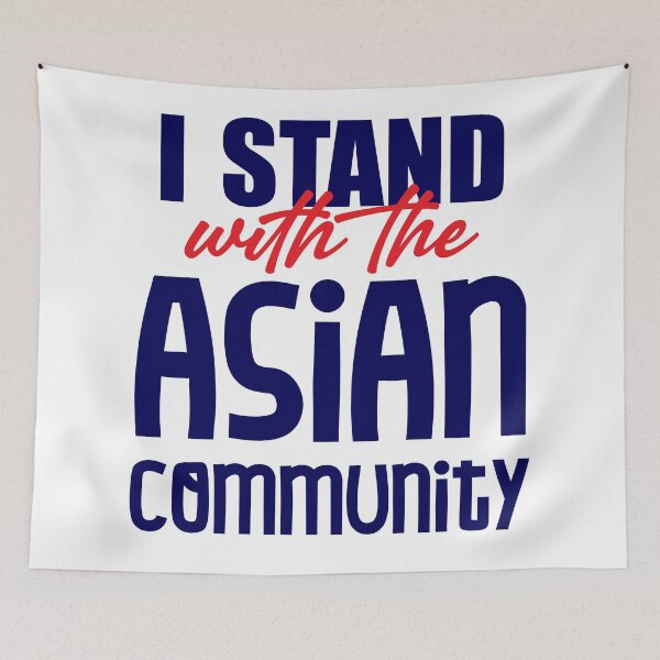 Item preview, Support The Asian Community Stand Up For Asians AAPI Lives Matter designed and sold by StickerbashCo.