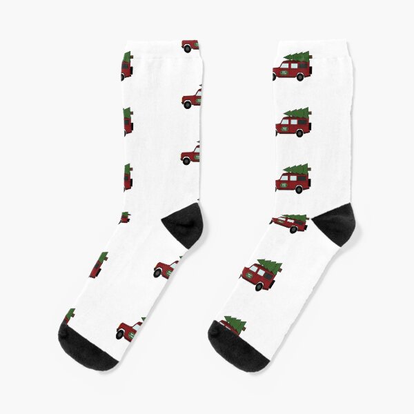 Land Rover Christmas Tree 4x4 Merry X-Mas Socks