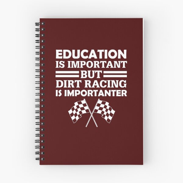 Item preview, Education Is Important But Dirt Racing Is Importanter Funny Checkered Flags  designed and sold by AlwaysAwesome.