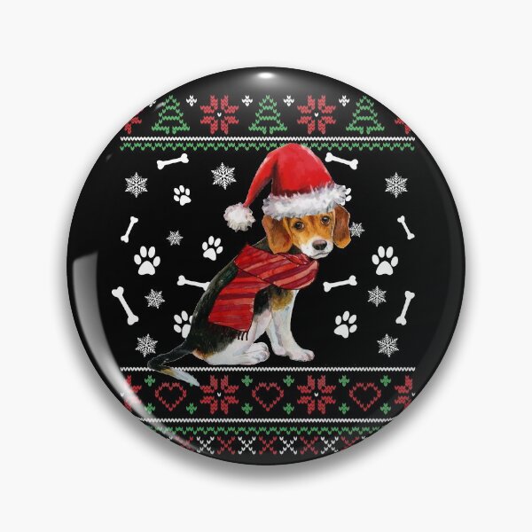 Item preview, Ugly Sweater Christmas Beagle Santa Hat Pajama Xmas designed and sold by theshirtinator.