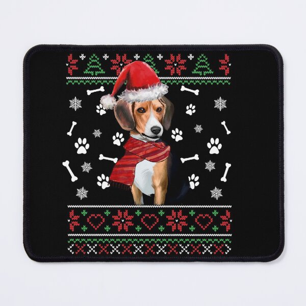 Item preview, Ugly Sweater Christmas Beagle Santa Hat Pajama Xmas designed and sold by theshirtinator.
