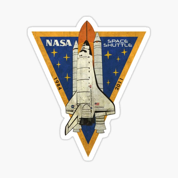 Nasa Space Shuttle Triangular Insignia V01 Sticker by Lidra Zehcnas