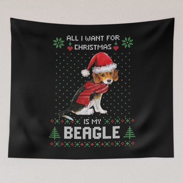 Item preview, Ugly Sweater ALL I WANT FOR CHRISTMAS IS MY BEAGLE Xmas designed and sold by theshirtinator.