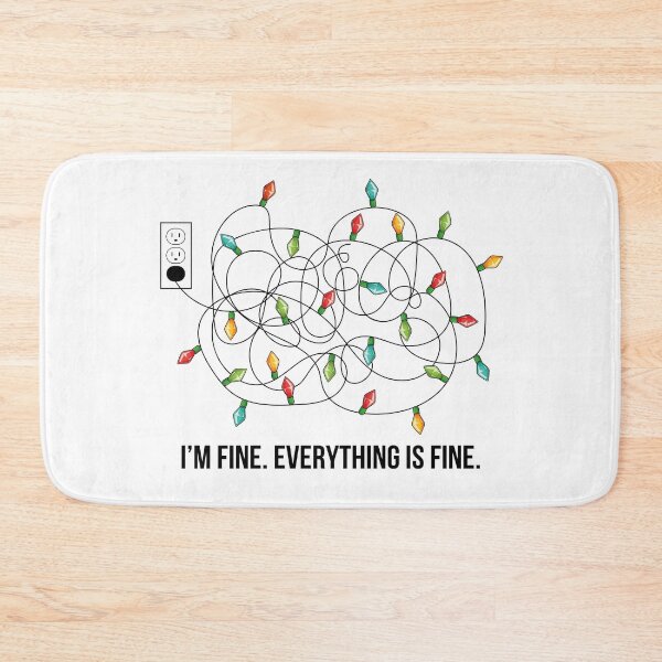 Item preview, I'm Fine Everything Is Fine Christmas Lights designed and sold by Tatus Brinal.
