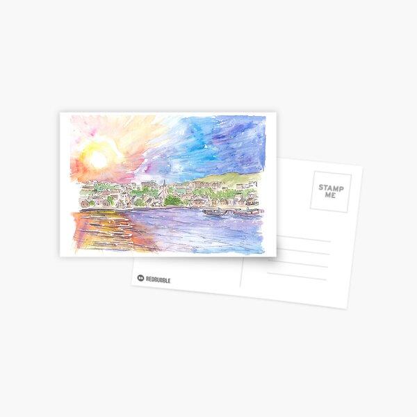 Item preview, Stromness Orkney Islands Astonishing Sun over Mainland designed and sold by artshop77.