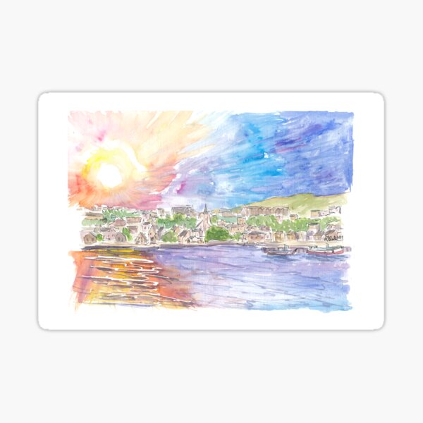 Item preview, Stromness Orkney Islands Astonishing Sun over Mainland designed and sold by artshop77.