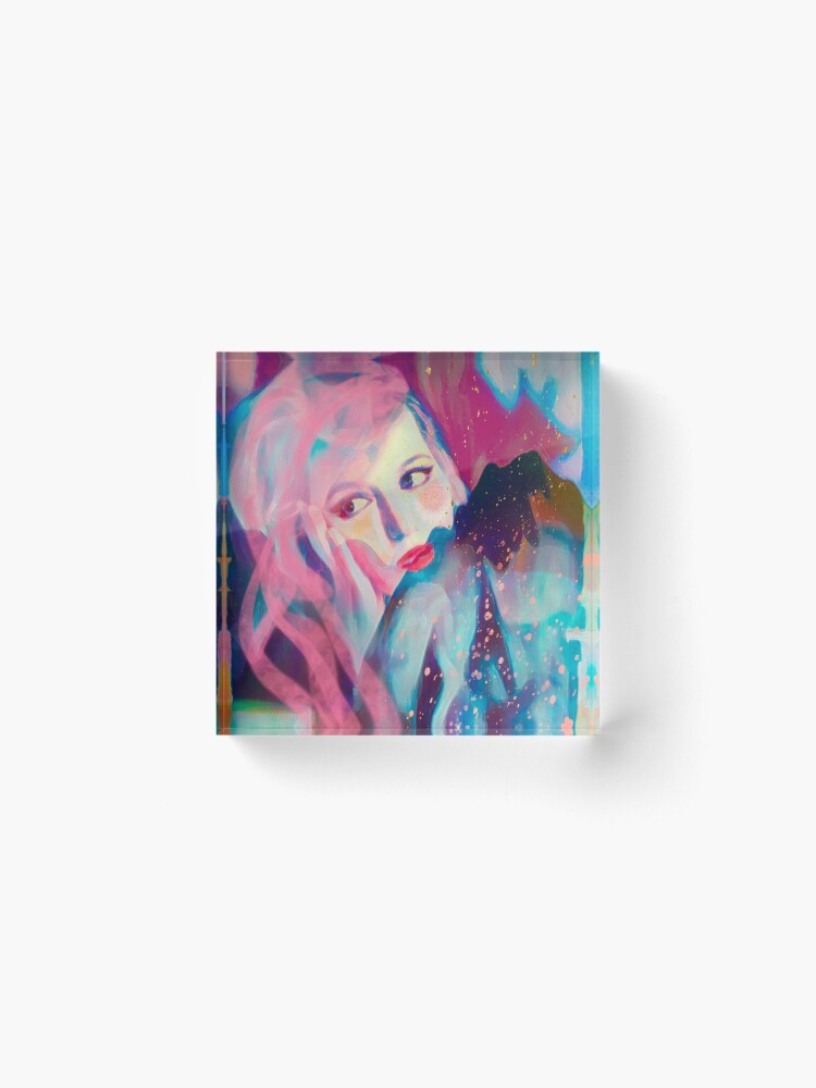Thumbnail 2 of 5, Acrylic Block, I would like to talk designed and sold by Rinata-Shaka.