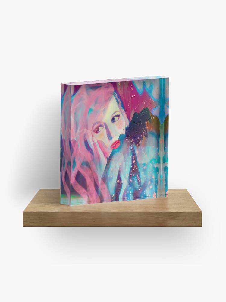 Thumbnail 1 of 5, Acrylic Block, I would like to talk designed and sold by Rinata-Shaka.