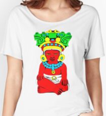 Sitting Indian Women's Relaxed Fit T-Shirt