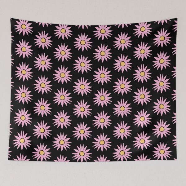 Item preview, Pink and black floral pattern  designed and sold by Eve :).