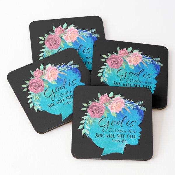 Item preview, Christian Quote - God is within her, she will not fall - Psalm 46 5 designed and sold by JacquelineLim.