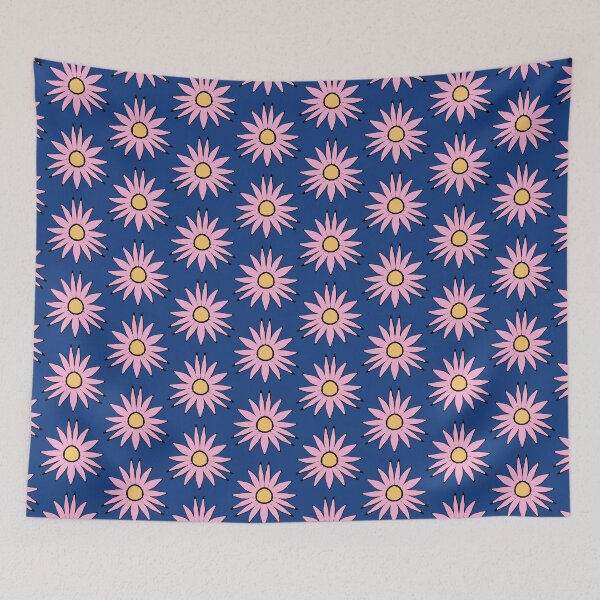 Item preview, Pink and blue floral pattern  designed and sold by Eve :).