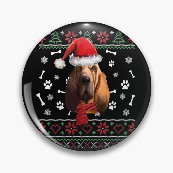Artikelvorschau, Hässlicher Pullover Weihnachten Bluthund Weihnachtsmütze Pyjama Weihnachten entworfen und verkauft von theshirtinator.