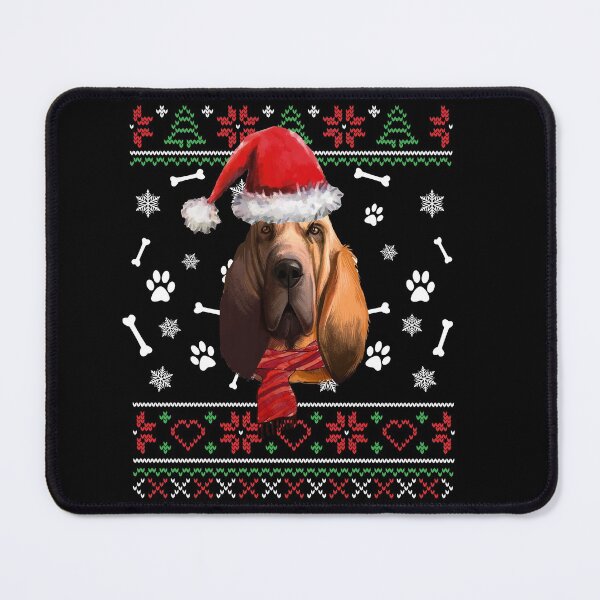 Artikelvorschau, Hässlicher Pullover Weihnachten Bluthund Weihnachtsmütze Pyjama Weihnachten entworfen und verkauft von theshirtinator.