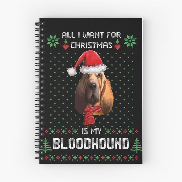 Artikelvorschau, Hässlicher Pullover ALLES, WAS ICH ZU WEIHNACHTEN WÜNSCHE, IST MEIN BLUTHUND Weihnachten entworfen und verkauft von theshirtinator.