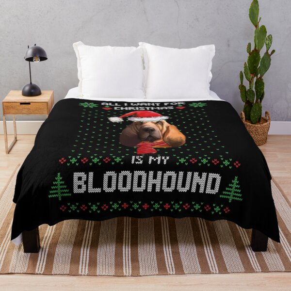 Artikelvorschau, Hässlicher Pullover ALLES, WAS ICH ZU WEIHNACHTEN WÜNSCHE, IST MEIN BLUTHUND Weihnachten entworfen und verkauft von theshirtinator.