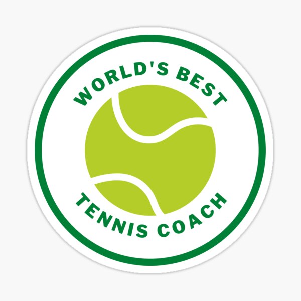 "World's Best Tennis Coach " Sticker for Sale by Redbubble