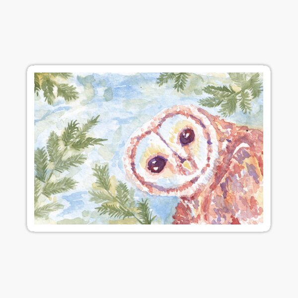 Item preview, Watercolor Owl designed and sold by CarrieIsArtsy.