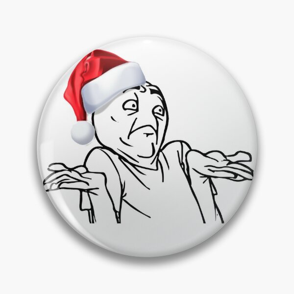 Happy holidays troll face Pin