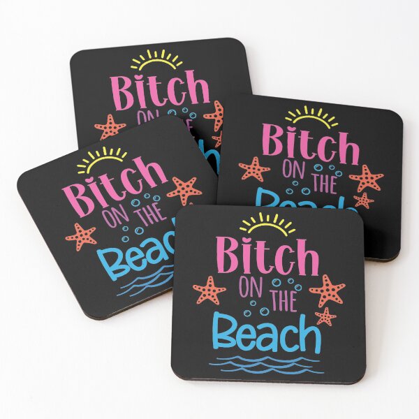 Item preview, bitch on the beach, beauty on the beach design, party on he beach, funny design designed and sold by NineJuly.