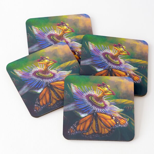Item preview, Passionfruit flower and monarch butterfly designed and sold by Heidi Monsant.