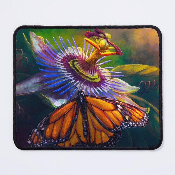 Item preview, Passionfruit flower and monarch butterfly designed and sold by Heidi Monsant.