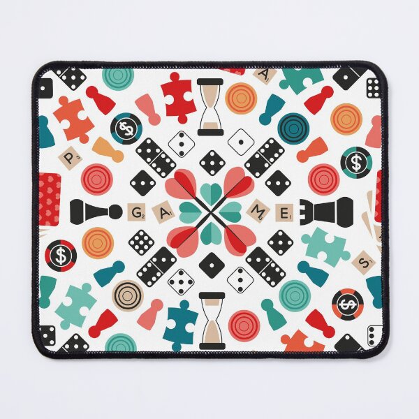 Item preview, Wanna play? // white background teal orange red mint brown black and white game pieces designed and sold by SelmaCardoso.